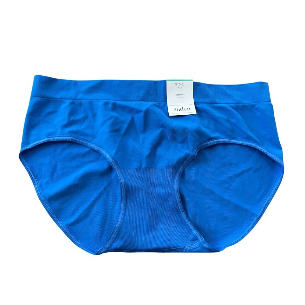 NWT Women's S (4-6) Blue Seamless Hipster Underwear - Auden